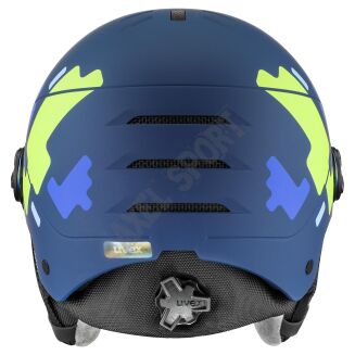 Kask narciarski dziecięcy UVEX Rocket JR visor blue Puzzle - 4