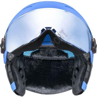 Kask narciarski UVEX Rocket JR visor blue - 2
