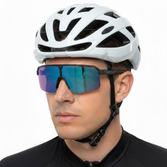 Okulary rowerowe przeciwsłoneczne UVEX Ramp black matt/mirror blue (S3) - 7