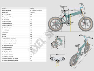 Rower elektryczny składak FIIDO M1 PRO (20'') E-Bike Fatbike z grubymi oponami - 7