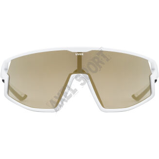 Okulary rowerowe przeciwsłoneczne UVEX Skyryse white matt/mirror gold (S3) - 3