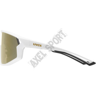 Okulary rowerowe przeciwsłoneczne UVEX Skyryse white matt/mirror gold (S3) - 6