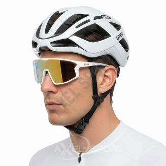 Okulary rowerowe przeciwsłoneczne UVEX Skyryse white matt/mirror gold (S3) - 7