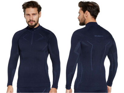 Koszulka męska BRUBECK Extreme merino granat L