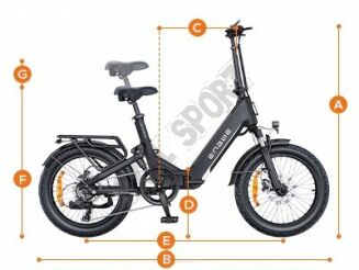Rower elektryczny składany ENGWE L20 3.0 Boost (20'') black 250W - 8