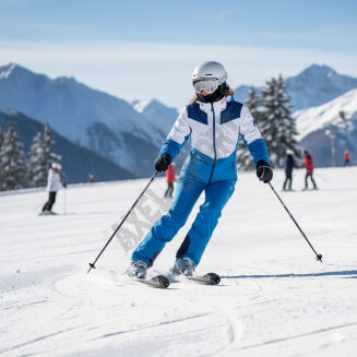 Kurtka narciarska damska HEAD ELEMENT white-blue - 3