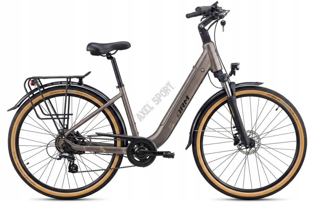 Rower miejski elektryczny Storm E-Diamond PRO (28'') R17 Lady szary