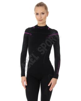 Bluza damska ciepła Brubeck THERMO czar/róż XS - 2