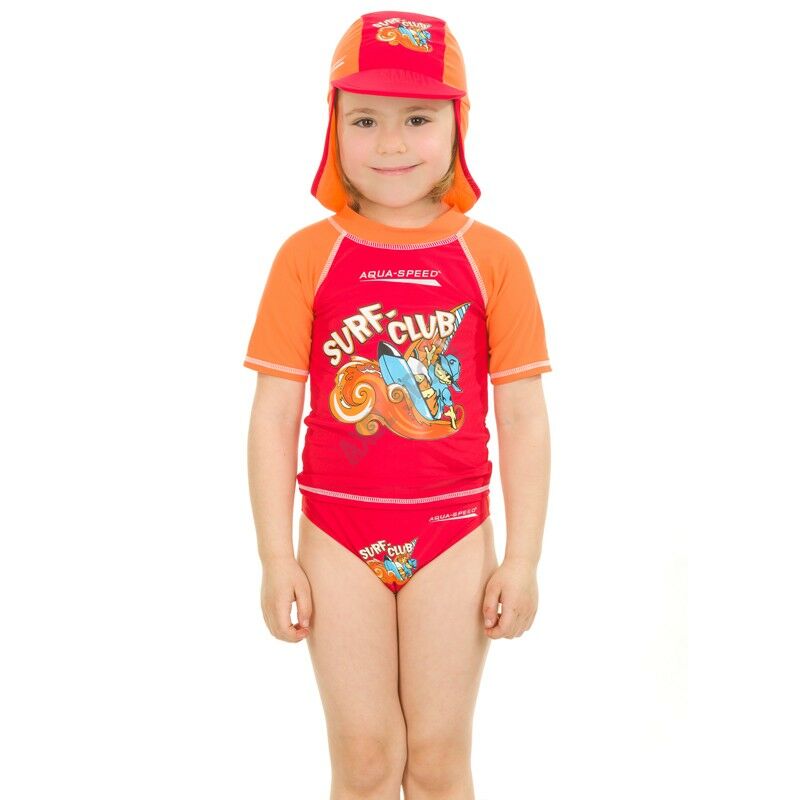 AQUA-SPEED KĄPIELÓWKI DZIECIĘCE SLIPY SURF-CLUB - kolor  31 RED