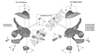 Dźwignia Klamkomanetka Przerzutki/Hamulca SHIMANO Lewa 3rz ST-EF500 Czarna - 2