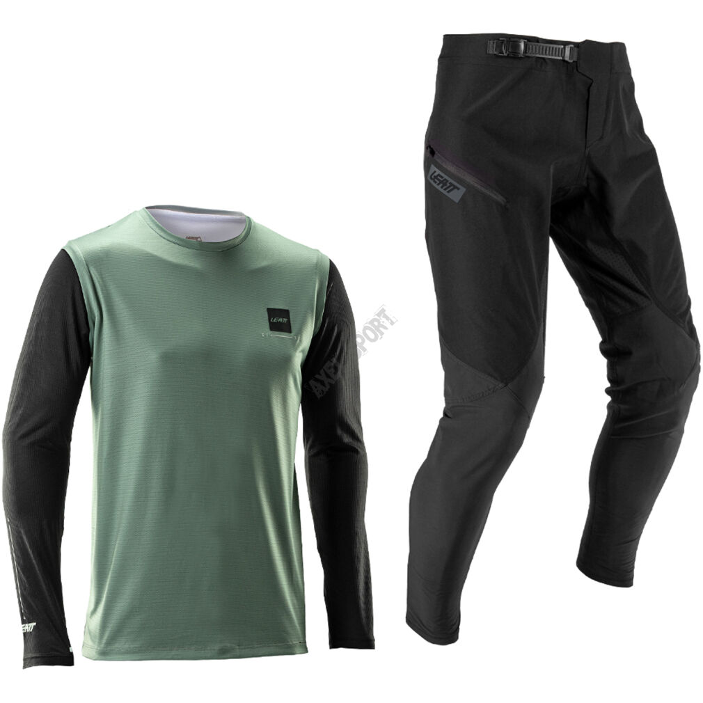 Koszulka spodnie rowerowe LEATT Ride Kit MTB Gravity 1.0 Mist Green