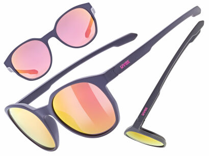 Okulary rowerowe UVEX LGL 54 blue matt (mirror purple) S3