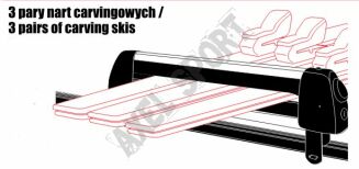Bagażnik SnowUp 400 uchwyt 4 pary NART / 2 DESKI - 5