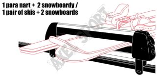 Bagażnik SnowUp 400 uchwyt 4 pary NART / 2 DESKI - 6