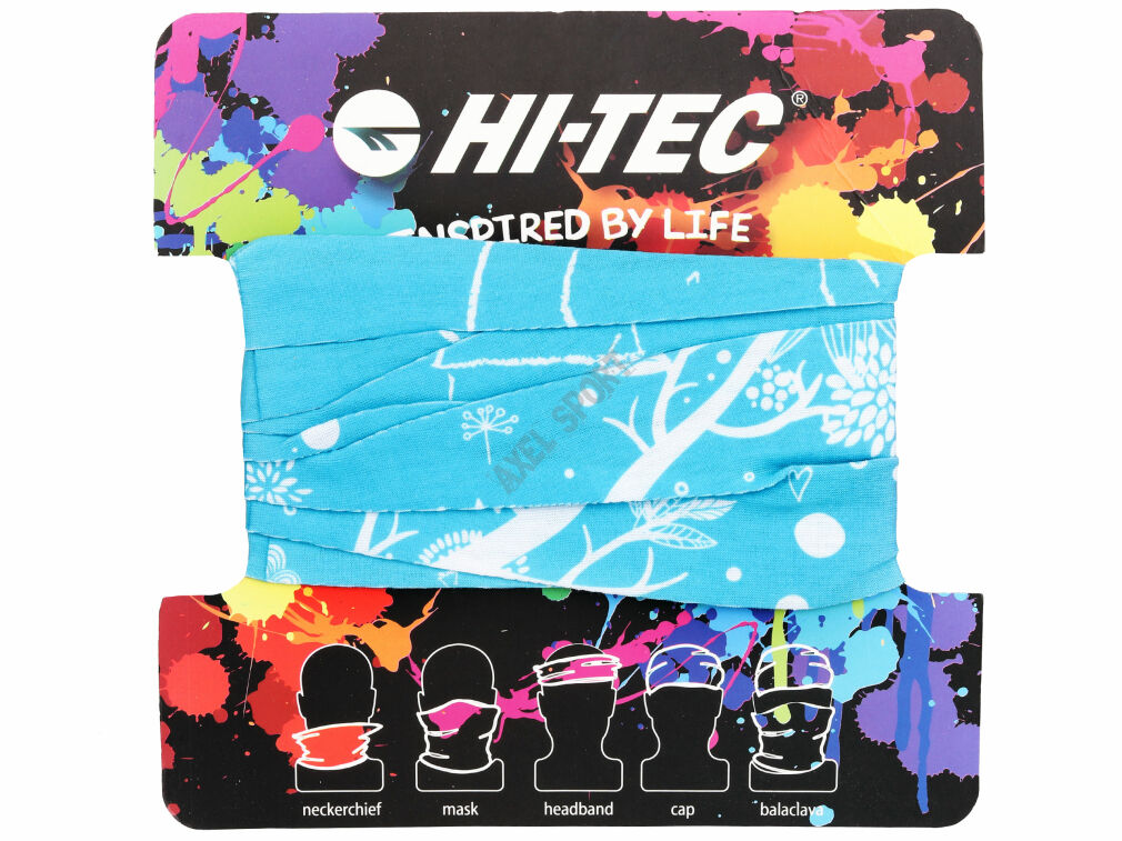 Wielofunkcyjna chusta bezszwowa HI-TEC TEMIR blue