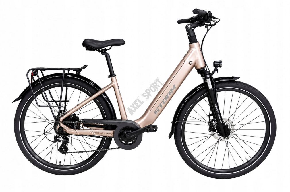 Rower elektryczny miejski STORM E-Diamond PRO Lady (27,5'') R17 łososiowy