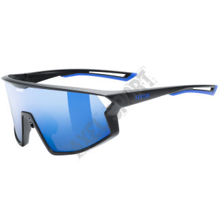 Okulary rowerowe przeciwsłoneczne UVEX Skyryse black matt/mirror blue (S3) - 2