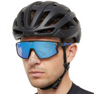 Okulary rowerowe przeciwsłoneczne UVEX Skyryse black matt/mirror blue (S3) - 7