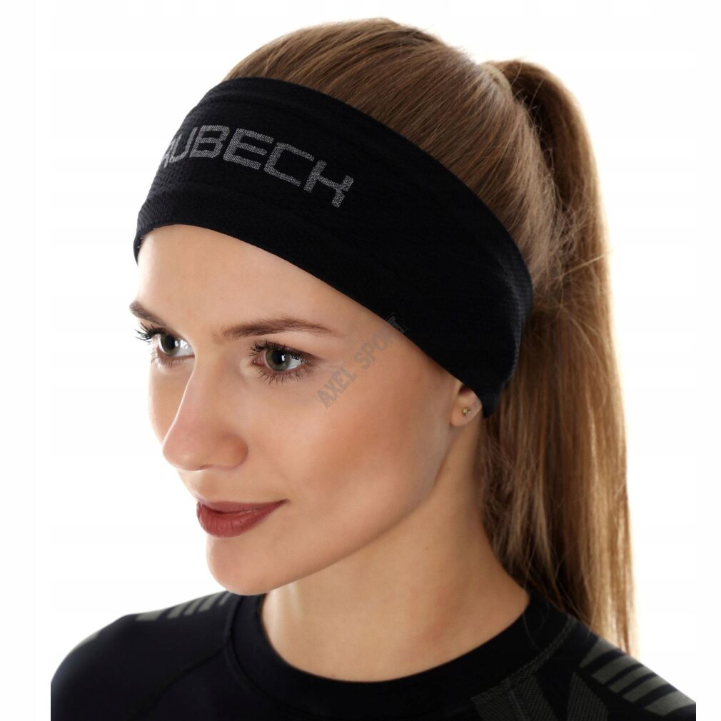 BRUBECK Opaska do biegania unisex 3D PRO czarny L/XL
