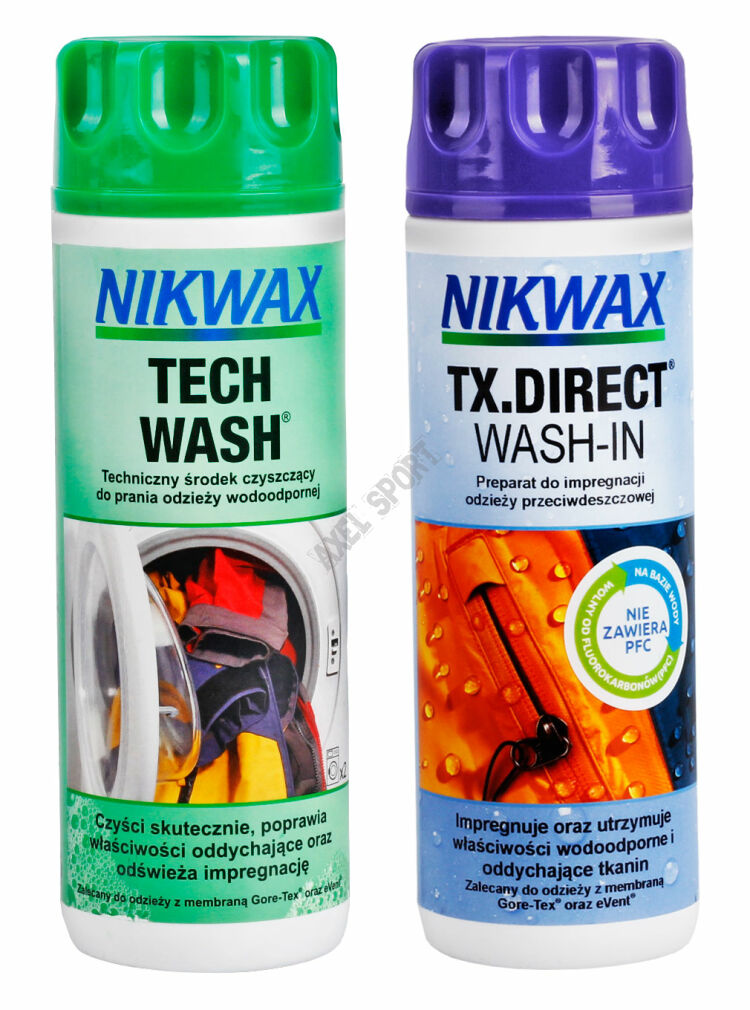 Zestaw pielęgnacyjny NIKWAX TWIN TECH WASH/TX DIRECT WASH IN  - 2 x 300 ml