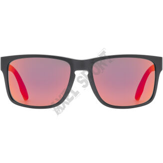 Okulary rowerowe przeciwsłoneczne UVEX Poise black matt/mirror red (S3) - 2