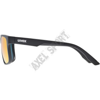 Okulary rowerowe przeciwsłoneczne UVEX Poise black matt/mirror red (S3) - 5