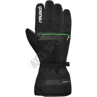 Rękawice zimowe REUSCH Snow King black/neon green - 2