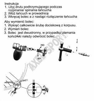 Klucz do rozpinania łańcucha 2K BT-15R  CC-01R skuwacz rozkuwacz - 2