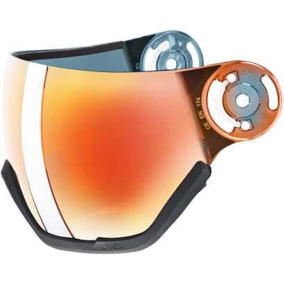 Szyba do kasku narciarskiego UVEX Wanted Visor red (S2)