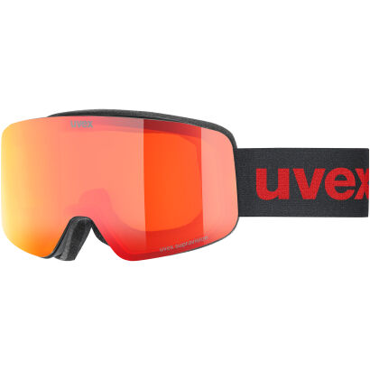 Gogle narciarskie UVEX Pwdr FM black matt (red) S2
