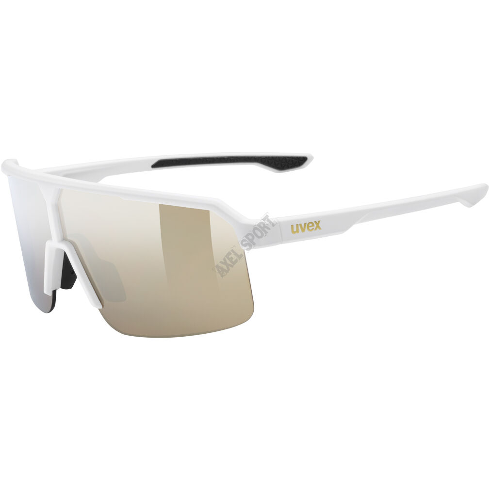 Okulary rowerowe przeciwsłoneczne UVEX Ramp white matt/mirror gold (S3)
