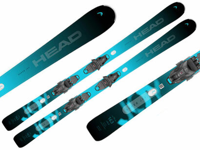 Narty HEAD Super Joy SW SLR black/blue + wiązania JOY 11 GW