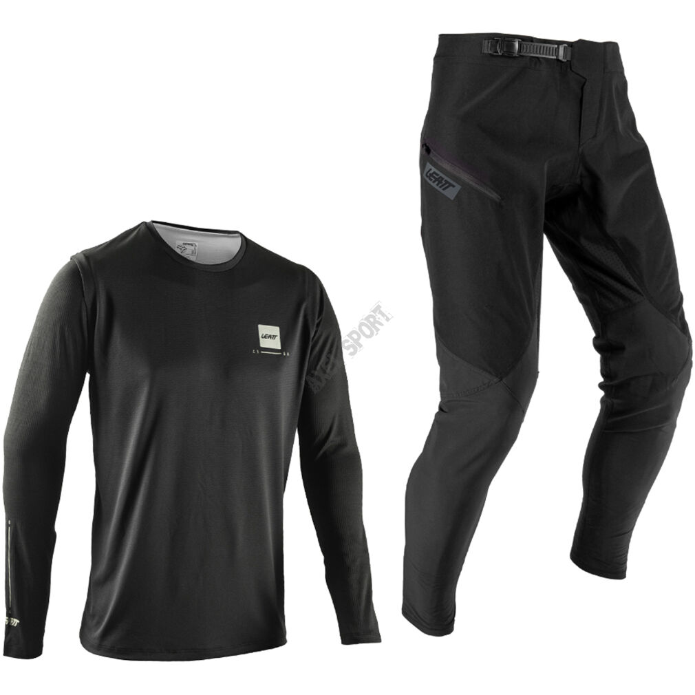 Koszulka spodnie rowerowe LEATT Ride Kit MTB Gravity 1.0 Black