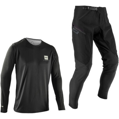 Koszulka spodnie rowerowe LEATT Ride Kit MTB Gravity 1.0 Black