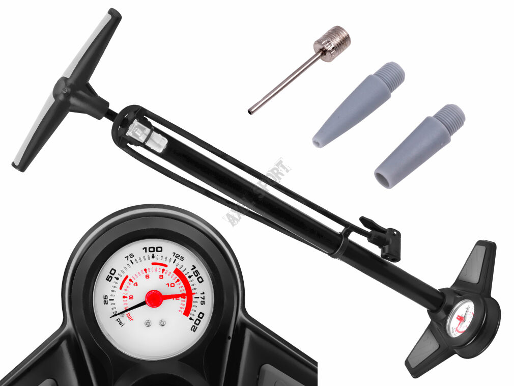 Uniwersalna pompka stacjonarna z manometrem Black FV/AV/DV