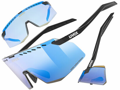 Okulary rowerowe UVEX Pace Stage CV black matt (mirror blue) S2