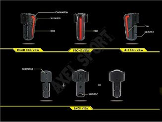 Lampka rowerowa tylna MOON CERBERUS  LED 150 LM - 4