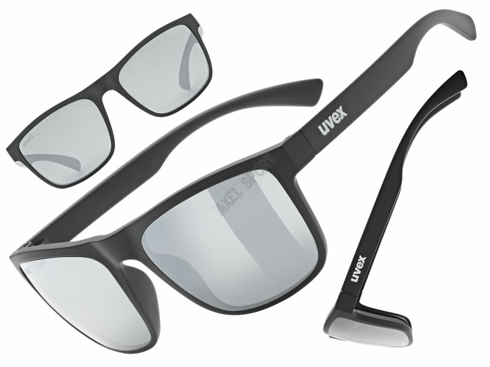 Okulary rowerowe dziecięce UVEX Rookie black matt silver S3