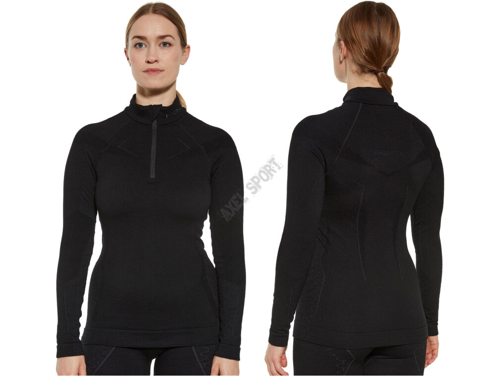 Bluza damska Brubeck Extreme Merino czarna XL