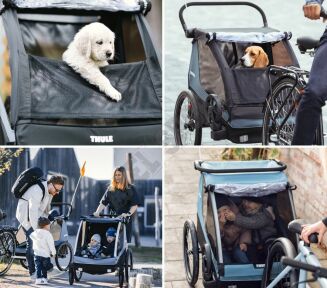 THULE Przyczepka Wózek Courier podwójna dla 2 dzieci lub 1-2 pies - 2