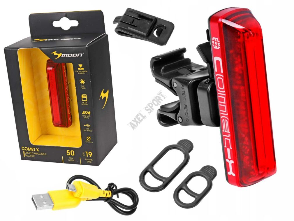 Lampka tylna MOON COMET-X / USB / COBx30 LED / 50 LM