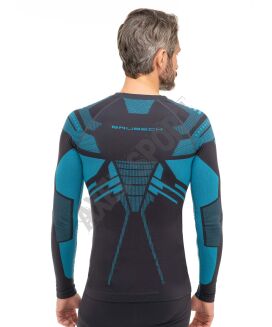 Bluza męska Brubeck Dry Thermo grafit/nieb M - 3