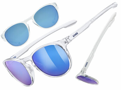 Okulary rowerowe UVEX LGL 53 clear (mirror blue) S3