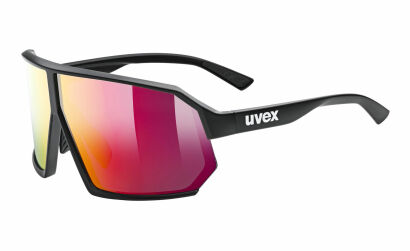 Okulary rowerowe sportowe Uvex Sportstyle 237 black/red S2