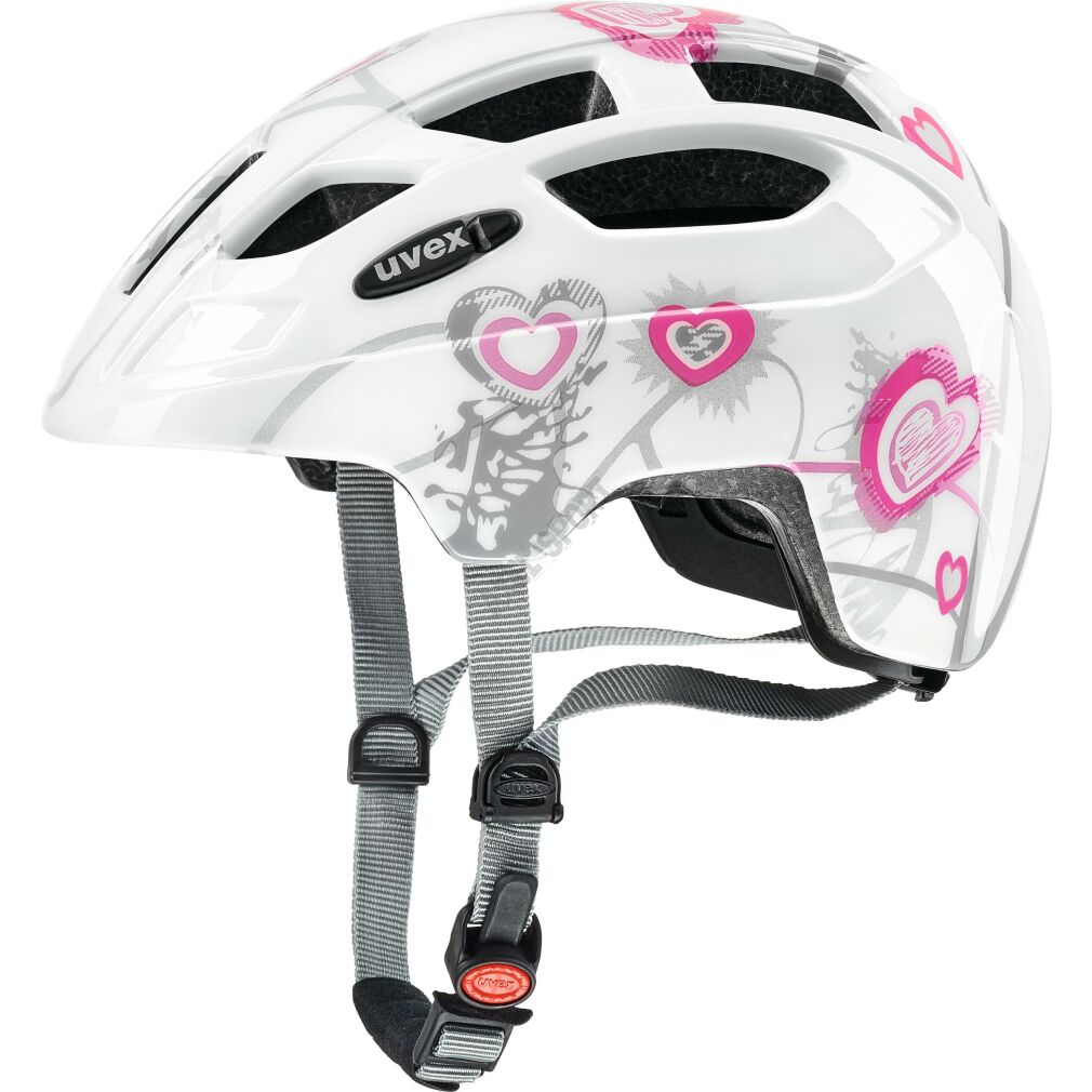 Kask dziecięcy UVEX Finale Junior - biało różowy 51-55 cm
