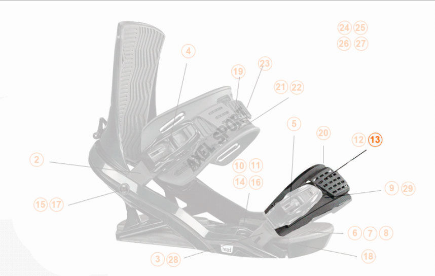 Pasek na palce do wiązań snowboardowych HEAD toe strap kpl