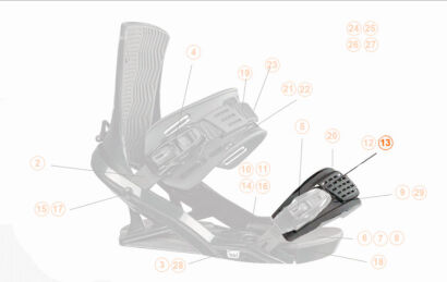 Pasek na palce do wiązań snowboardowych HEAD toe strap kpl