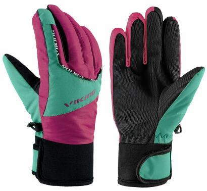 Rękawice zimowe dziecięce VIKING Fin JR pink/green