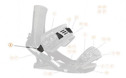 Pasek zębaty do wiązań snowboardowych HEAD ankle ratchet S/M/L