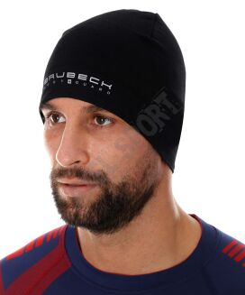 Czapka wełniana Merino BRUBECK HM1018 czarny S/M - 4